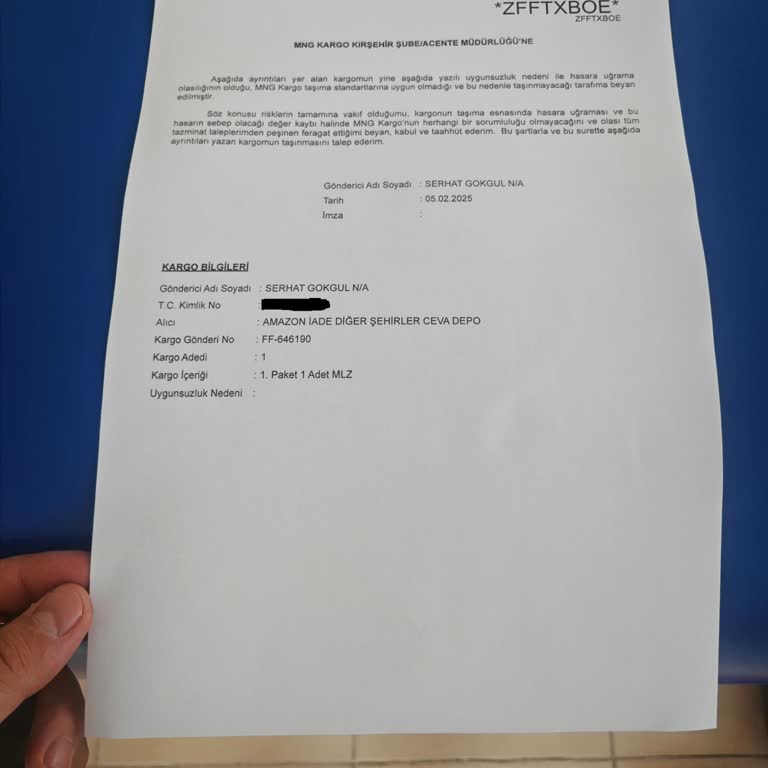 Zorla İmza Ve Tehdit: MNG Kargo'nun Müşteri Hizmetleri Sorunu