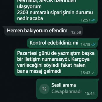 Siparişim Kargoya Verilmedi Ve İletişim Kuramıyorum
