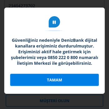 Denizbank Dijital Erişim Sorunu Ve Müşteri Hizmetleri İlgisizliği