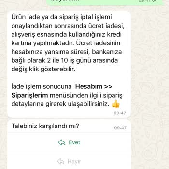 Yanlış Renk Stor Perde Ve İade Sorunu
