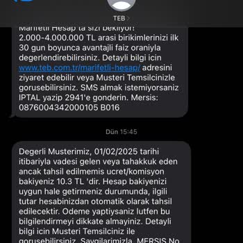 TEB Bankasında Beklenmedik Borç Ve İptal Sorunu