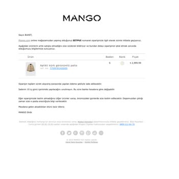 Mango'da Stok Sorunu Ve Yetersiz Müşteri Hizmetleri