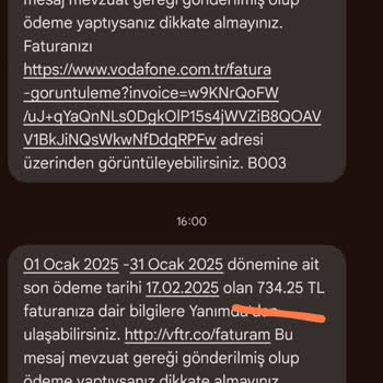 Vodafone Fatura Hatası Ve Yetersiz Müşteri Hizmeti