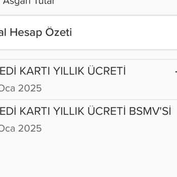 Kart Aidat Ücretinin İadesi Talebi