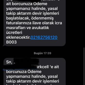 Yanlış Borç Bildirimiyle Rahatsız Edici Mesajlar