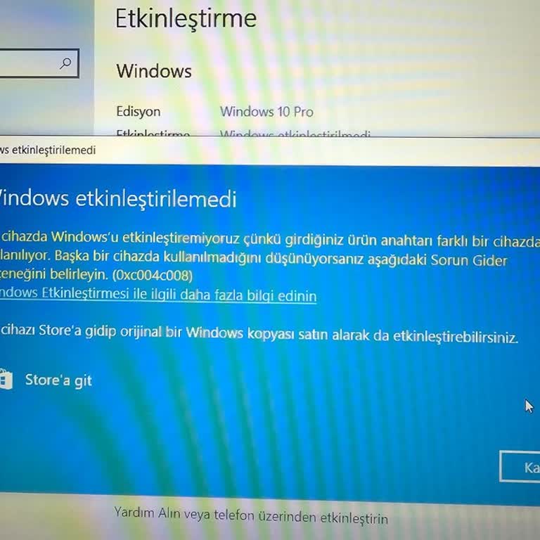 Kullanılmış Windows 10 Pro KEY İle Mağduriyet