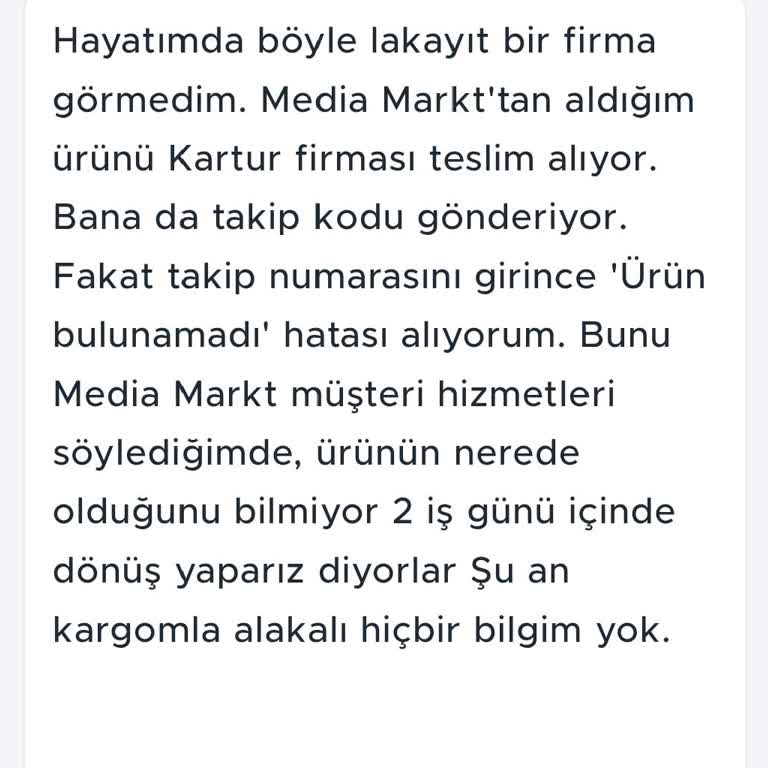 Kayıp Kargo Ve İlgisiz Müşteri Hizmetleri Sorunu