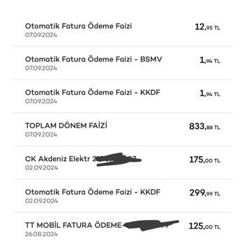 Otomatik Ödeme Talimatında Yanıltıcı Faiz Uygulaması