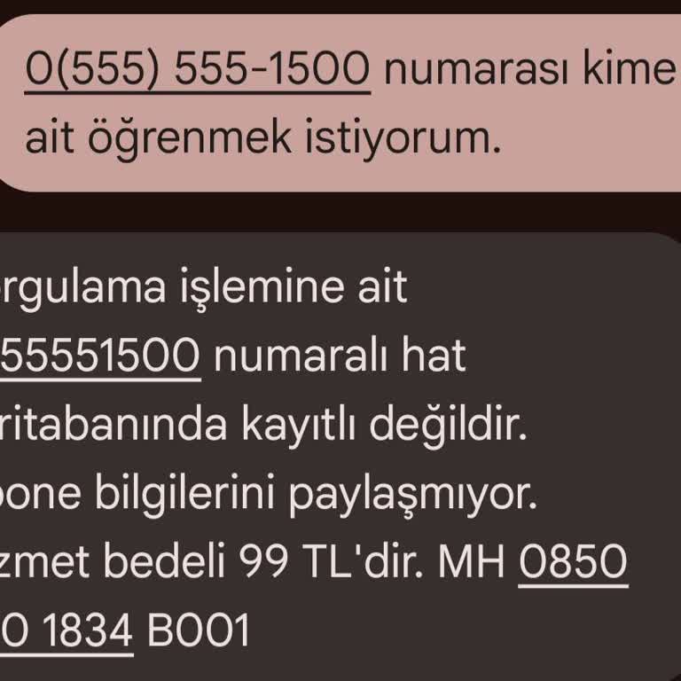 Numara Sorgulama Hizmeti Ve Beklenmedik Ücret Kesintisi