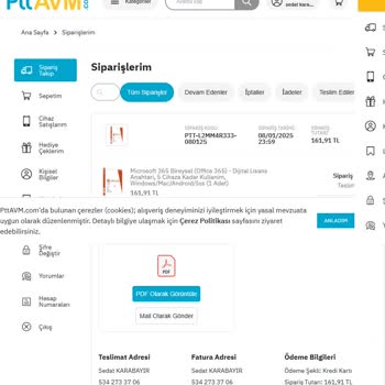 Microsoft365 Lisans Anahtarı Teslim Edilmedi, İade Talebim Reddedildi