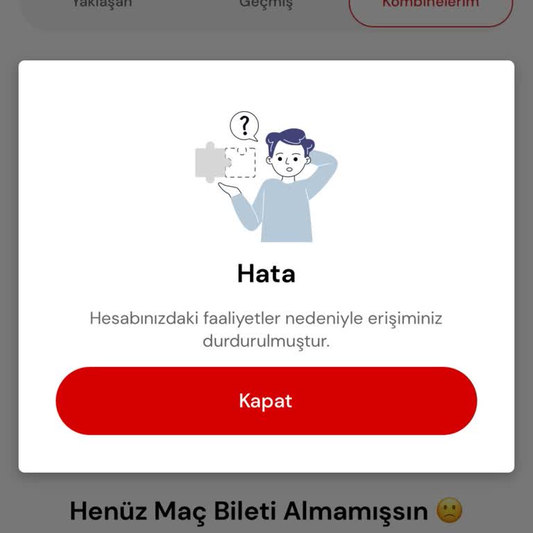 Passolig Hesabınızdaki Faaliyetler Nedeniyle Erişiminiz Durdurulmuştur!