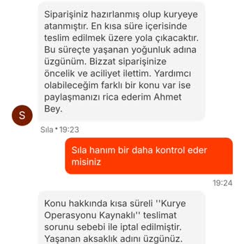 Sipariş İptali Ve Telafi Eksikliği