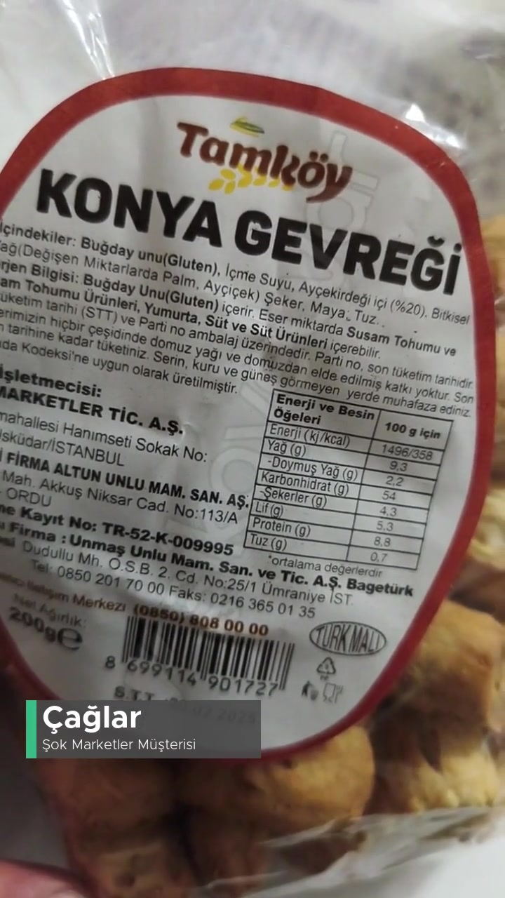 Şok Marketler Tamköy Marka Konya Gevreğinde Kimyasal Boya Kokusu! videonun kapak resmi