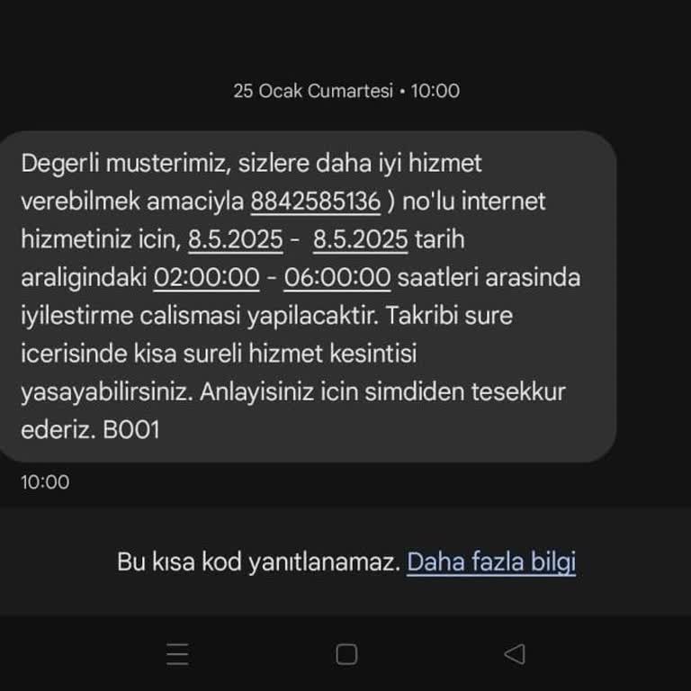 İnternet Hizmetinde Sürekli Sorun Ve Müşteri Memnuniyetsizliği