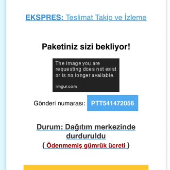 Spam E-postalarla Sahte Kargo Bildirimi Sorunu