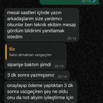 Sipariş İptali Ve Yetersiz Müşteri Hizmeti