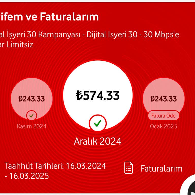 Vodafone'un Sistem Hatası Ve Fatura Karmaşası