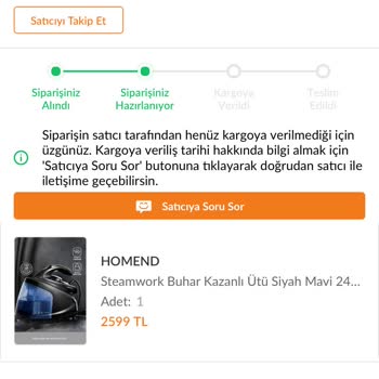 Kargoya Verilmeyen Ürün Ve Bilgi Eksikliği