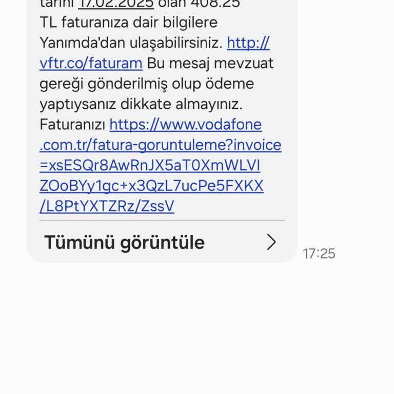 Beklenmedik Fatura Şoku: Vodafone'un Yanlış Yansıtması