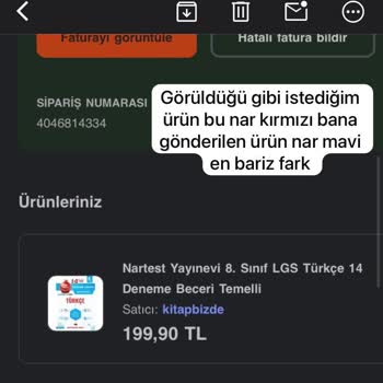 Yanlış Ürün Gönderimi Ve Müşteri Hizmetleri Sorunu