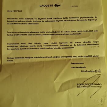 Alerji Yapan Gömlek Ve İade Sorunu