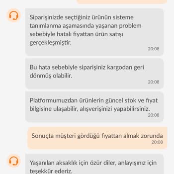 Yanlış Fiyatla Satılan Ürün İçin Müşteri Mağduriyeti