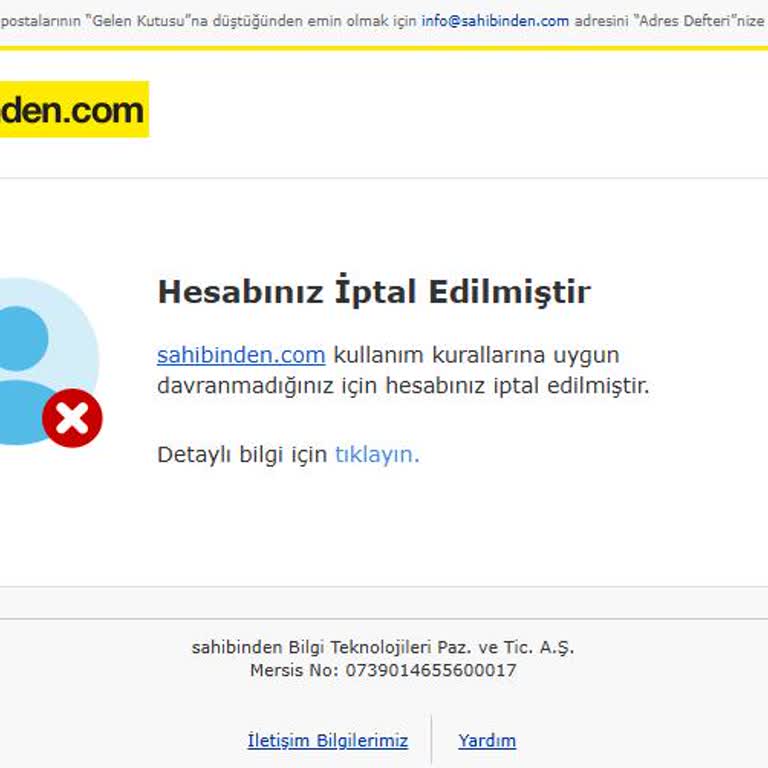 Hesabımın Haksız İptali Ve Bilgi Eksikliği