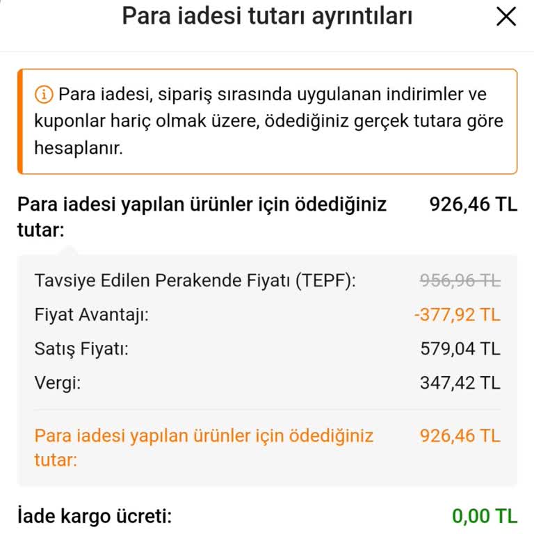 İade Edilen Ürünün Parasını Geri Alamıyorum