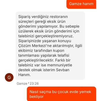 Eksik Sipariş Ve Yetersiz Çözüm