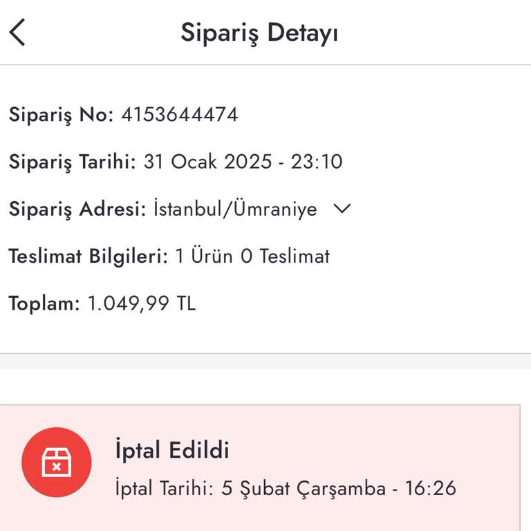 Sipariş İptali Ve İndirim Sözü Tutulmayan Alışveriş