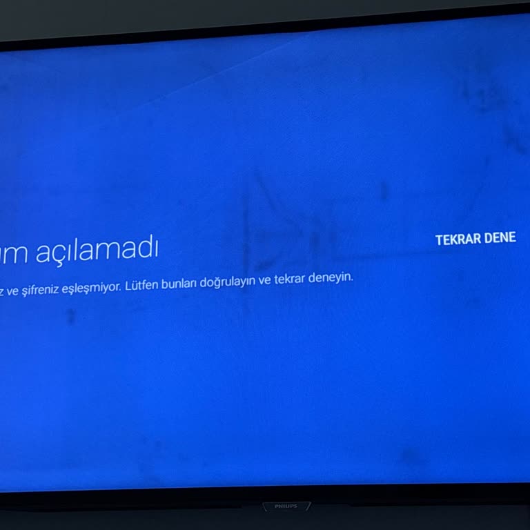 Philips Android TV'de Oturum Açma Sorunu