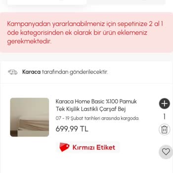 Karaca'nın 2 Al 1 Öde Kampanyası Hüsranı