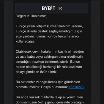 Bybit TR'de Uzayan Para İadesi Sorunu