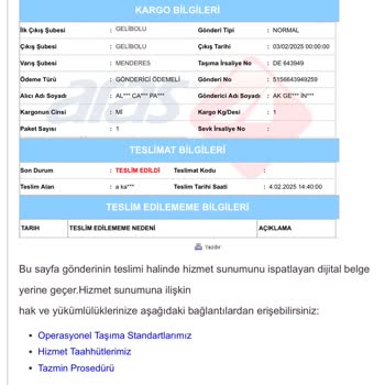 Yanlış Kişiye Teslim Edilen Kargo Ve Kayıp Evrak Sorunu