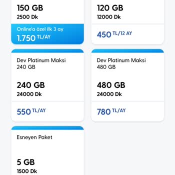 Turkcell'den Uygun Paket Seçeneği Bekliyorum