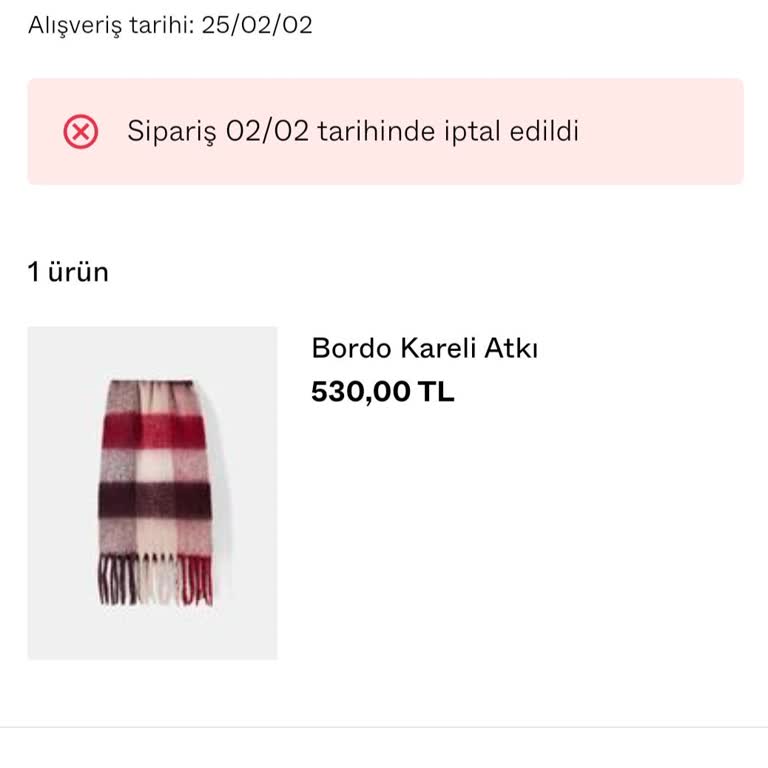 İptal Edilen Siparişin İadesi Yapılmıyor