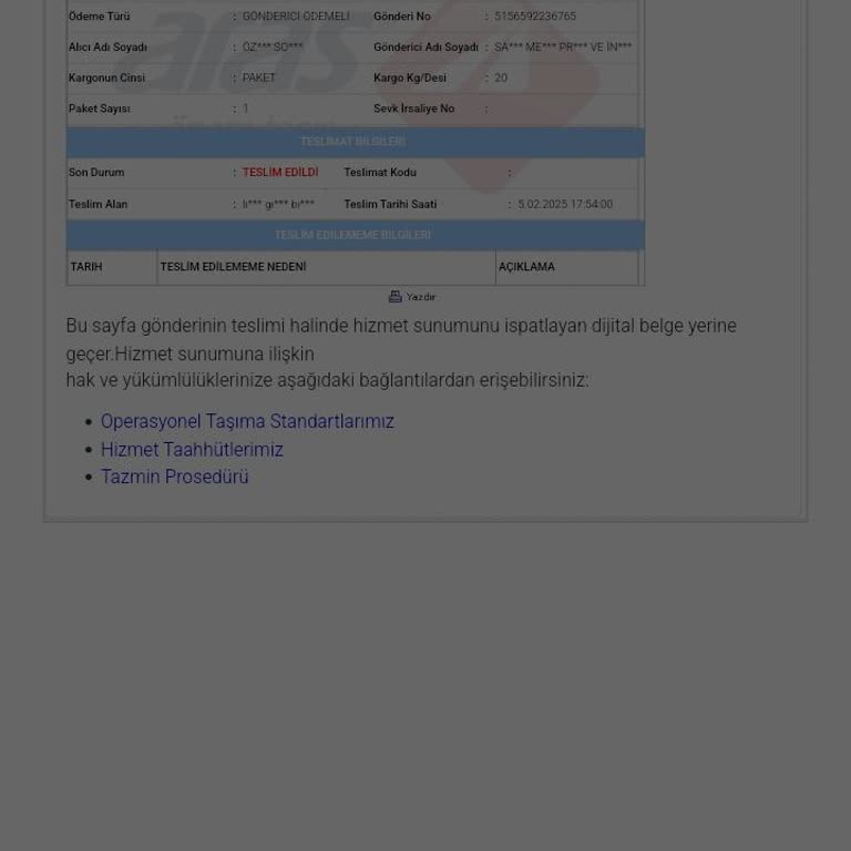 Yanlış Teslimat Ve İletişim Sorunları