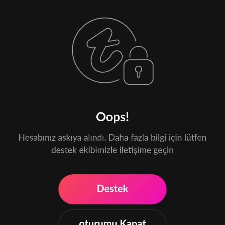 Hesap Askıya Alınması Ve Yetersiz Destek
