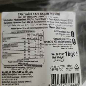 Kaanlar Kaşar Peyniri: Metalik Tat Ve Koku Şoku