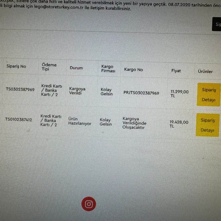 Lego Turkey Store'da Sipariş Ve İade Sorunları
