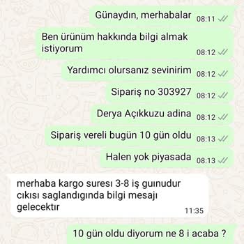 Siparişim Teslim Edilmedi Ve Yanıltıcı Kargo Bilgisi