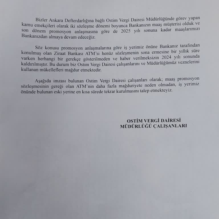 ATM Kaldırılmasıyla Yaşanan Mağduriyet