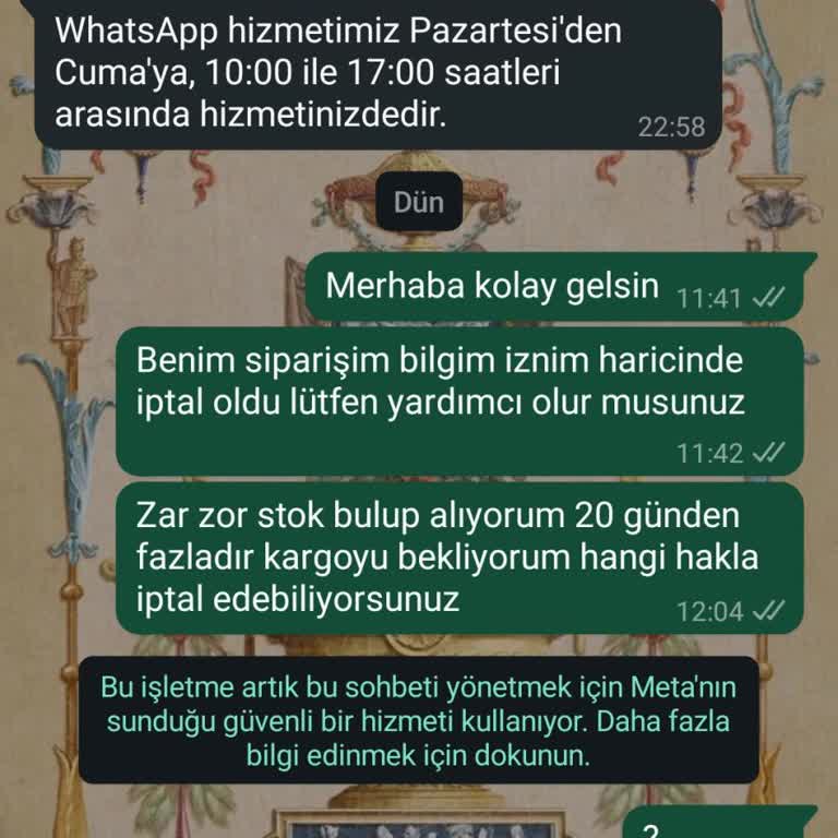 Sipariş İptali Ve Müşteri Hizmetleri Sorunu