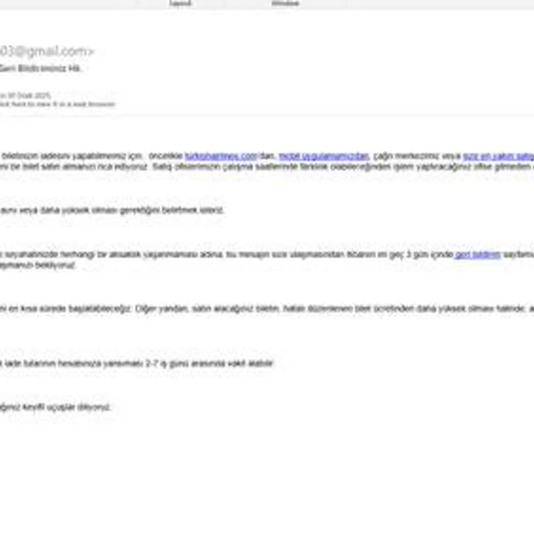 Yanlış Tarihli Bilet İadesinde İletişim Sorunu