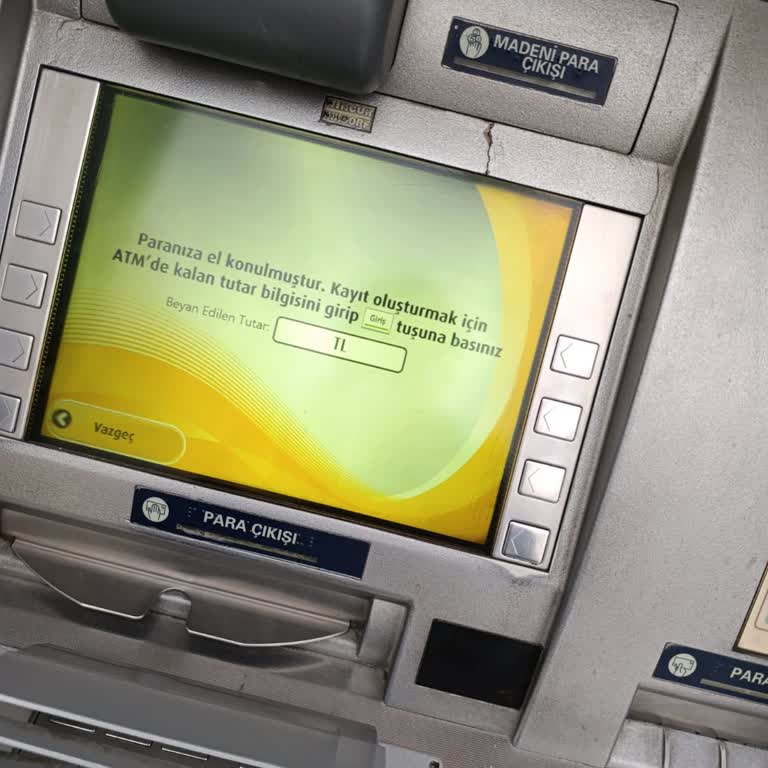 ATM'de Para Yatırma Sorunu Ve Kapanan Ekran