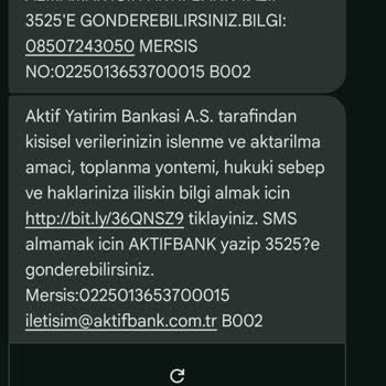 Kredi Başvurusu Hakkında Yanıltıcı Mesaj