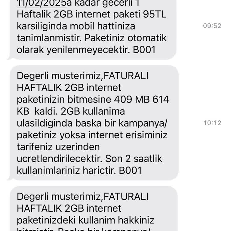 Aldığım Ek İnternet Paketi Anında Tükendi