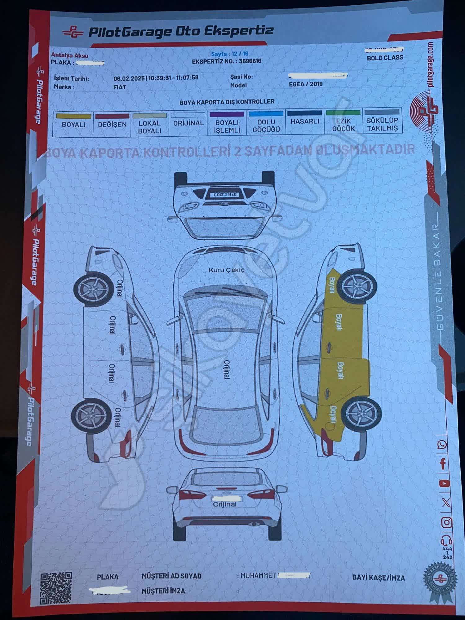 Pilot Garage Ekspertiz Raporundaki Yanlışlık - Şikayetvar