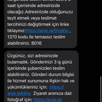 Aras Kargo İle Sürekli Teslimat Sorunu