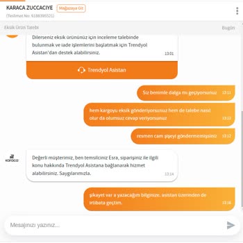 Eksik Ürün Ve İlgisiz Müşteri Hizmetleri